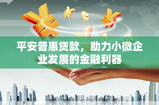 遂川平安普惠贷款，助力小微企业发展的金融利器