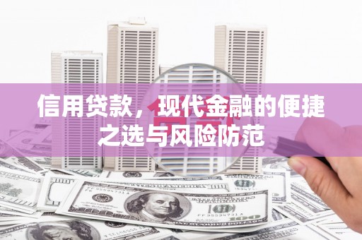 遂川信用贷款，现代金融的便捷之选与风险防范