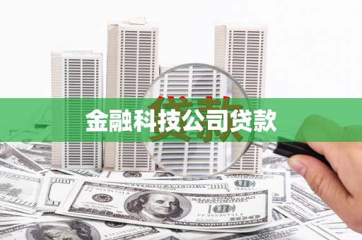 遂川金融科技公司贷款