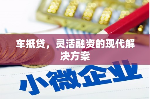 遂川车抵贷，灵活融资的现代解决方案