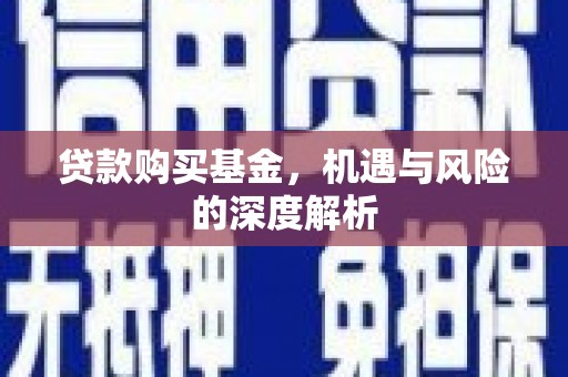 遂川贷款购买基金，机遇与风险的深度解析