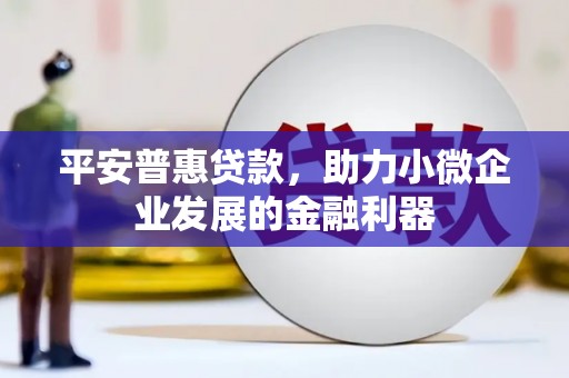 遂川平安普惠贷款，助力小微企业发展的金融利器