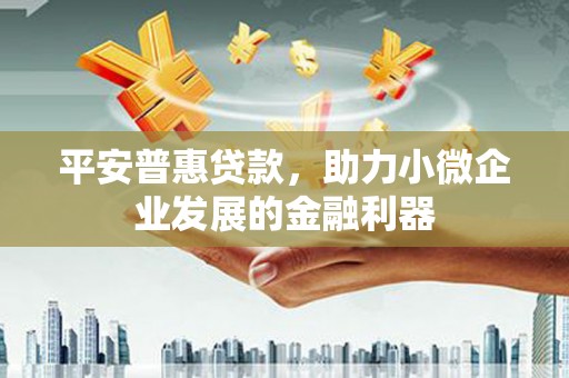 遂川平安普惠贷款，助力小微企业发展的金融利器