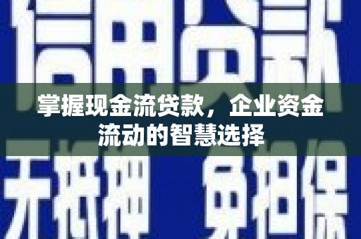 遂川掌握现金流贷款，企业资金流动的智慧选择