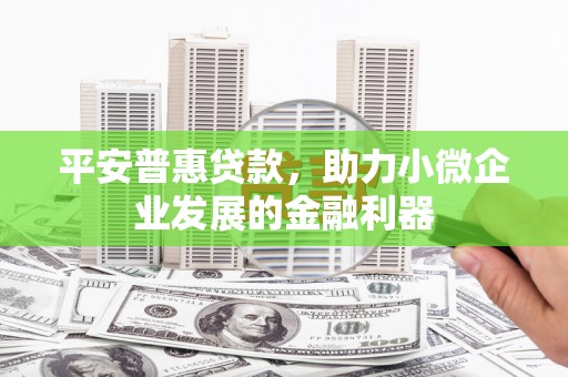 遂川平安普惠贷款，助力小微企业发展的金融利器