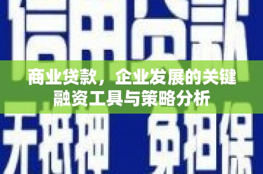 遂川商业贷款，企业发展的关键融资工具与策略分析