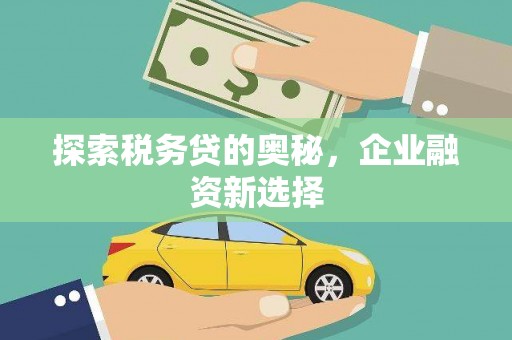 遂川探索税务贷的奥秘，企业融资新选择