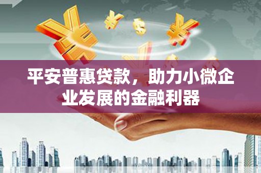 遂川平安普惠贷款，助力小微企业发展的金融利器