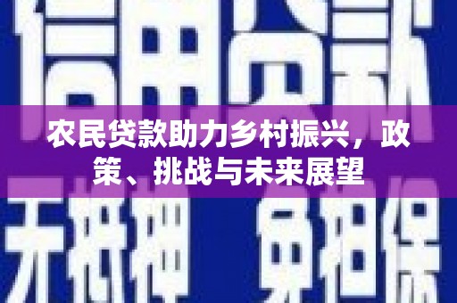 遂川农民贷款助力乡村振兴，政策、挑战与未来展望