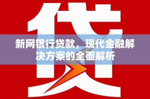 遂川新网银行贷款，现代金融解决方案的全面解析