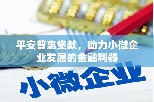 遂川平安普惠贷款，助力小微企业发展的金融利器