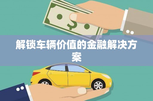 遂川解锁车辆价值的金融解决方案